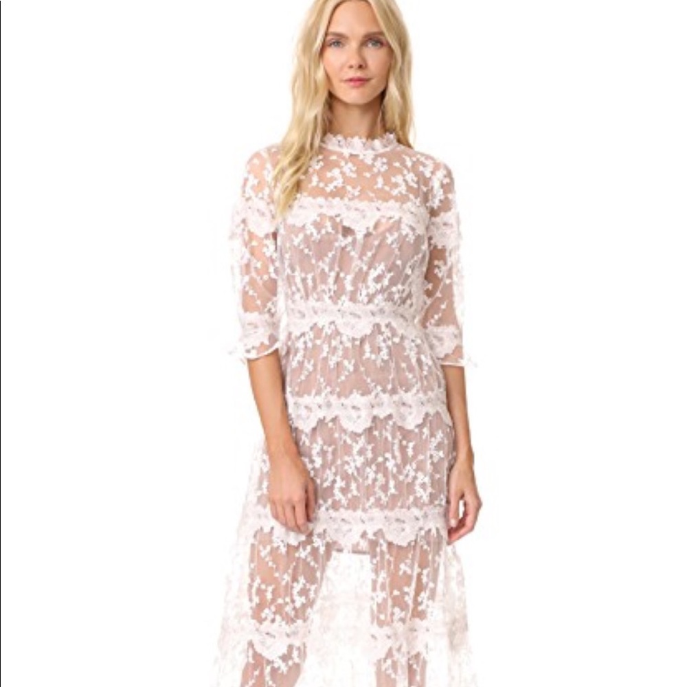 For love and lemons rosebud embroidery maxi dress